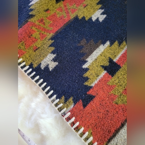 Janice | Aztec Geometric Print Poncho Shawl Boho Knit Cape | One Size - Picture 5 of 10